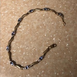 10k yellow gold tanzanite bracelet